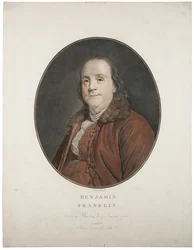ベンジャミン・フランクリン、1789年頃（手塗りのメゾチント）